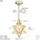GobekUsa Glass Copper LED Pendant Light for Kitchen Cafe Living Room
