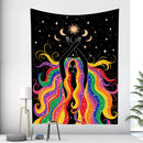 GobekUsa Boho Girl Tapestry: Hippie Yoga Mat, Sofa Blanket, Home Decor Art