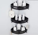 GobekUsa Black Aluminum Bathroom Corner Shelf Wall Mounted