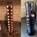 GobekUsa Coffee Capsule Tower Stand: 40 Nespresso Pods Holder & Tamper Storage