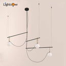 GobekUsa Glass Ball Pendant Lights - Nordic Style Three-Head Magic Bean Lamps