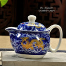 GobekUsa Ceramic Kung Fu Teapot with Dragon Design 350ml - Handmade Porcelain Tea Pot