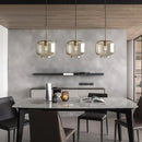 Nordic Glass Pendant Light With Iron Loft Frame