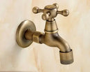 GobekUsa Antique Brass Dragon Carved Outdoor Washing Machine Faucet Cold Tap