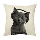 GobekUsa Cute Cat Sofa Cotton Linen Cushion Cover Pillowcase Home Decor Pillow