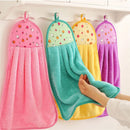 GobekUsa Coral Velvet Hand Towel: Absorbent Cleaning Tool for Home Kitchen & Bathroom