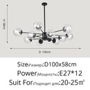 GobekUsa Glass LED Chandeliers: Modern Dining Room Bedroom Living Room Pendant Lights