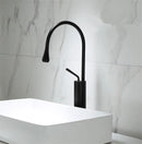 GobekUsa Black Gold Basin Faucet - Swivel Kitchen Sink Water Crane with Hot and Cold Handles