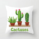 GobekUsa Green Leaves Decorative Throw Pillowcase 45*45cm for Sofa Home Decor
