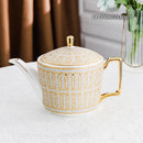 GobekUsa Bone China Tea Pot: Elegant European Porcelain Coffee Pot for Tea Lovers.