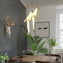 GobekUsa Gold Cage Origami Bird Chandelier - Modern Light Fixture for Home Decor
