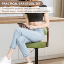 Adjustable Swivel Bar Stool — Rustic Modern, Black or Brown