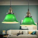 GobekUsa Green Glass Art Pendant Lamp: Nostalgic Industrial Style for Restaurant, Bar, and Coffee Shop