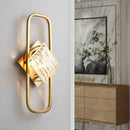 GobekUsa Crystal Gold Wall Lamp | Modern Minimalist LED Indoor Lighting for Living Room & Bedroom