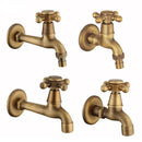 GobekUsa Antique Brass Wall Mount Bibcock Garden Faucet Small Pool Tap