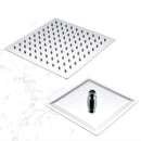 GobekUsa 12-inch Square Rain Shower Head with Ceiling/Wall Mount in Chrome/Gold/Brushed/Black Finish