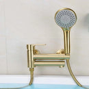 GobekUsa Brushed Gold Bathtub Shower Set, Wall Mounted Rotatable Faucet Industries