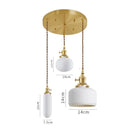 GobekUsa Ceramic LED Pendant Light: Japanese Style, Nordic Design, Modern Living Room Hanging Lamp