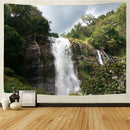 GobekUsa Forest Waterfall Art Tapestry: Boho Hippie Decor Yoga Mat Sofa Blanket