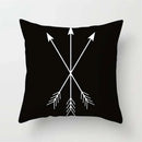GobekUsa Black White Flocking Pillowcase 45*45cm Fashion Living Room Sofa Cushion