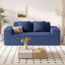 Convertible Sofa Bed — Chenille 2-3 Seater Sofa Set with Removable Pillows