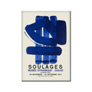 GobekUsa Canvas Painting Pierre Soulages Exhibition Poster Museum Art Print Decor