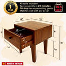 Sofia Solid Wood Nightstand by Megsu