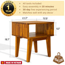 Serena Solid Wood Nightstand by Megsu