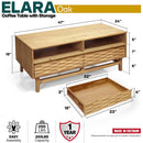 Elara Wooden Coffee Table