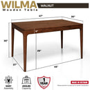 Wilma 48" Rubber Wood Desk by Megsu