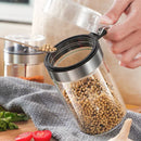 GobekUsa Glass Seasoning Pot with PP Lid Kitchen Supplies