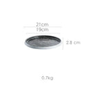 GobekUsa Ice Cracked Glaze Ceramic Grey Plate and Bowls Set