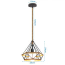 GobekUsa Diamond Cage Iron Pendant Light for Living Dining Bedroom