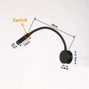 GobekUsa LED Reading Wall Lamp 3W Flexible Hose Sconce for Bedroom Study & Book Light