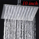 GobekUsa 12-inch Square Rain Shower Head with Ceiling/Wall Mount in Chrome/Gold/Brushed/Black Finish