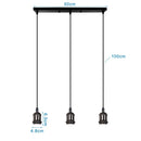 GobekUsa Industrial Loft LED Bar Pendant Light with E27 Socket for Kitchen Dining Room
