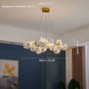 GobekUsa Gold LED Glass Bubble Chandelier for Dining Room and Restaurant