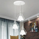 GobekUsa Diamond Pendant Lights Trio for Modern Dining Room and Kitchen