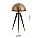 GobekUsa Coyote Gold Tripod Floor Lamp for Home Decor in Living Room or Bedroom