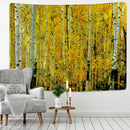 GobekUsa Birch Forest Starry Sky Wall Tapestry: Psychedelic Hippie Mandala Landscape Art