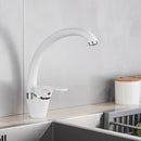 GobekUsa Black Single Handle Kitchen Faucet - Hot and Cold Water Mixer