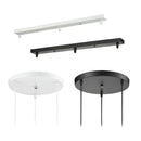 GobekUsa Ceiling Chandelier Plate 3-Hole Black/White Iron Lamp Base Pendant Lighting Kit