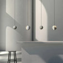 GobekUsa Industrial Moon Cement Pendant Light for Kitchen, Bar, and Bedside