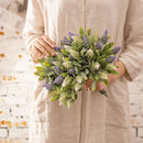 GobekUsa Doluo Fruit Grass Simulation Flower Wedding Decor Fake Green Plants Bouquet