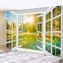 GobekUsa 3D Landscape Window Wall Tapestry Nordic Style Home Decoration Painting