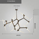 GobekUsa Gold LED Chandelier: Modern Nordic Lighting Fixture for Indoor Decor.