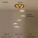 GobekUsa Lotus Leaf Acrylic Nordic LED Chandelier for Restaurant Living Room Hotel Villa