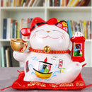 GobekUsa Ceramic Maneki Neko Piggy Bank: Creative Home Decor & Lucky Cat Business Gift