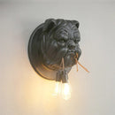 GobekUsa Bulldog Resin Wall Lamp for Living Room and Corridor Decor