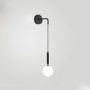 GobekUsa Glass Ball Wall Lamp Brass/Black Sconce for Living Room Bedroom Reading